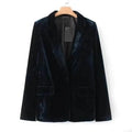1-Button Velvet Blazer Women - Suit Jacket - Velvet Blazer - LeStyleParfait