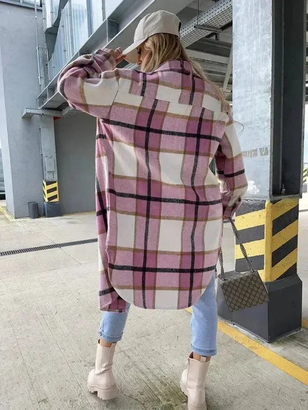 Casual Plaid Loose Women's Shirt Jacket
