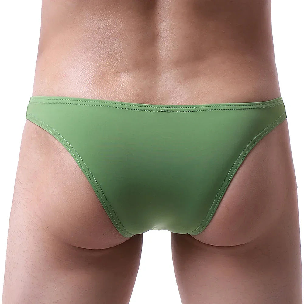 Men's Sexy Brazilian Underwear Soft Pouch Bikini Under Panties Half Back Coverage Mens Underwear
