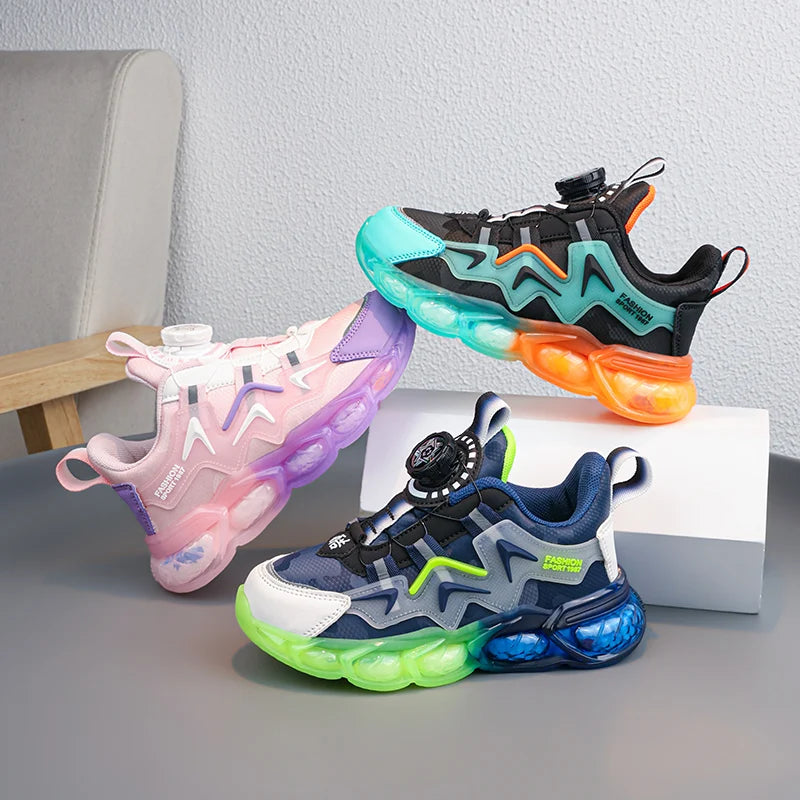 Kids' Sneakers - Low-Top Kids Sneakers - Buckles Straps All-Season Shoes