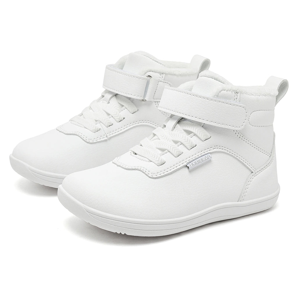 Kids' Sneakers - Mid-Top Kids Ankle Boots Sneakers - Hook-Loop Velcro Winter Sneakers