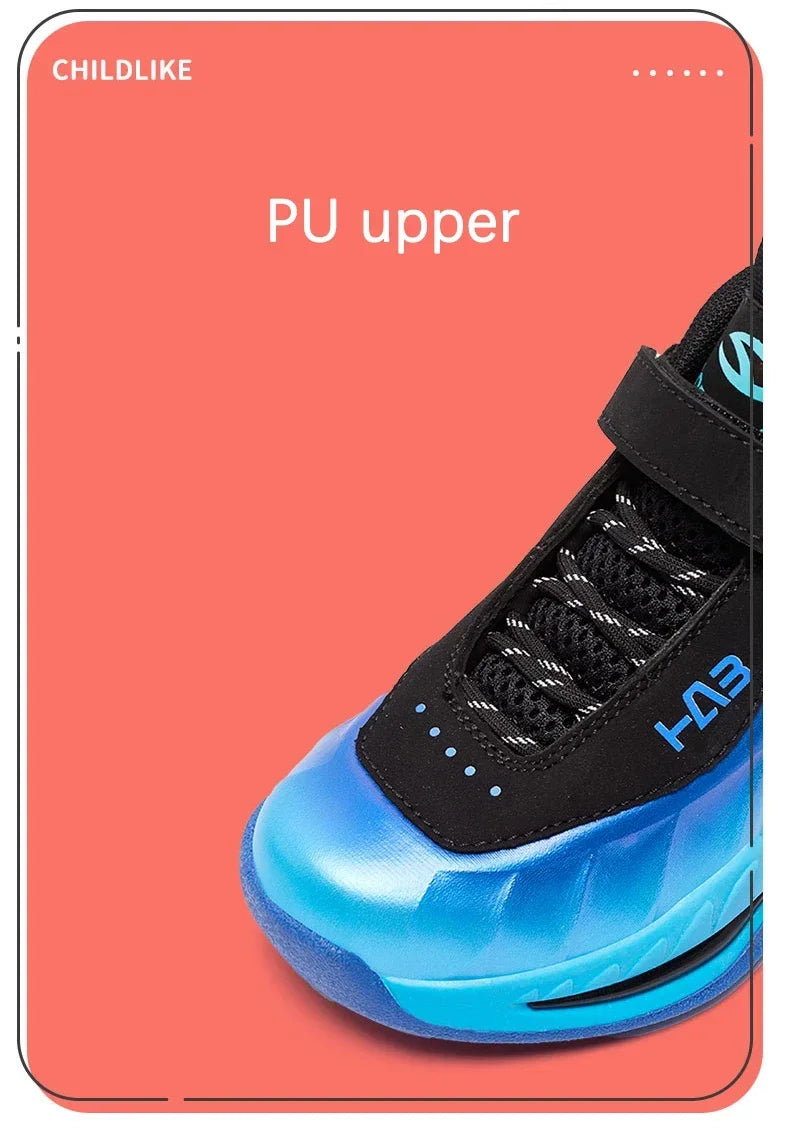 Kids' Sneakers - Mid-Top Kids High Tops Sneakers - Lace-Up Velcro All-Season Shoes