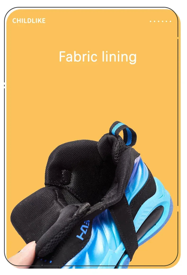 Kids' Sneakers - Mid-Top Kids High Tops Sneakers - Lace-Up Velcro All-Season Shoes