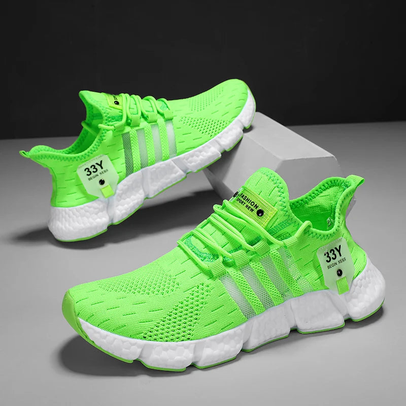 Men's Sneakers - Low-Top Men Flat Sneakers - Lace-Up Summer Sneakers