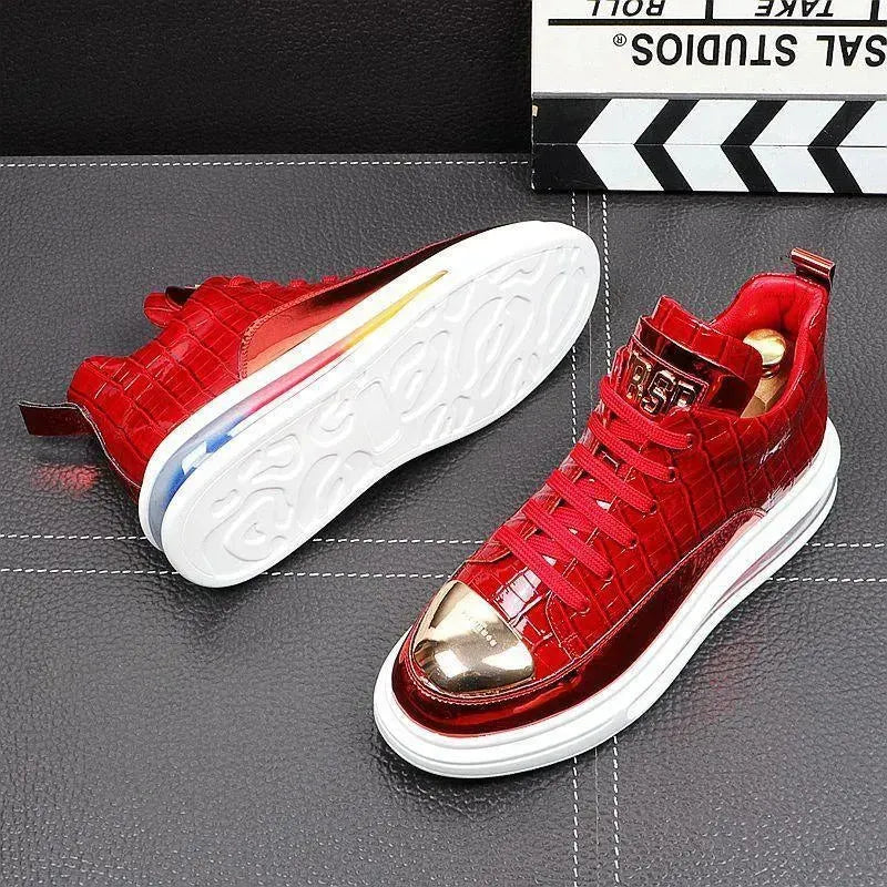 Men's Sneakers - Low-Top Men Sneakers - Lace-Up Spring-Autumn Shoes