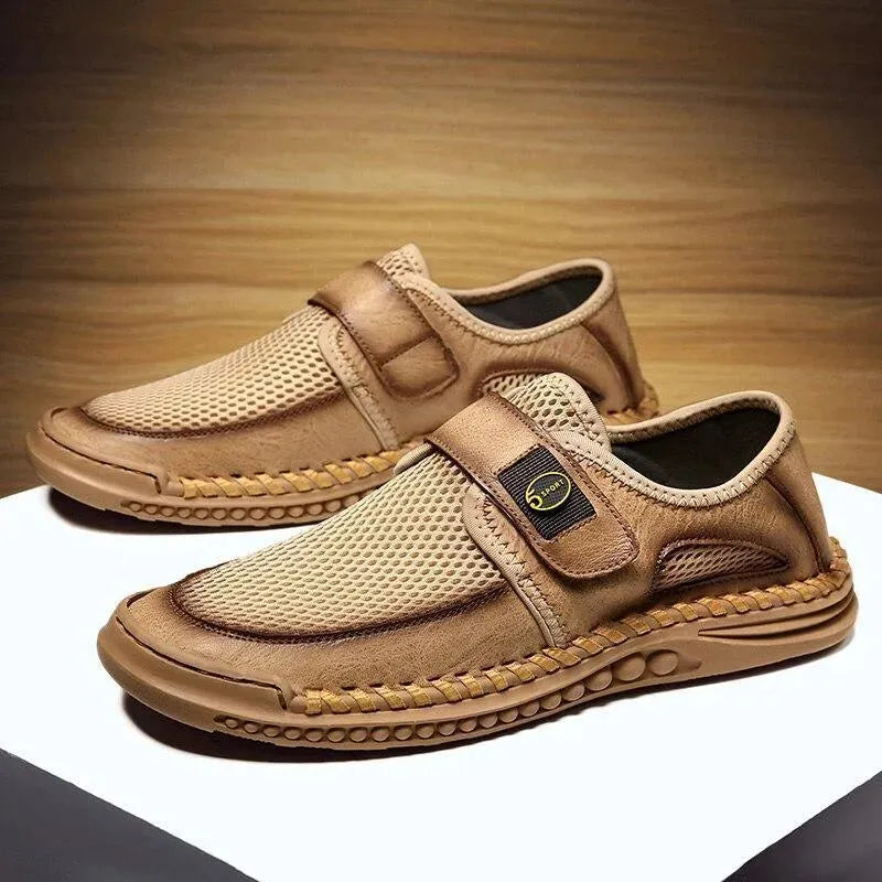 Men's Sneakers - Low-Top Men Sneakers Shoes - Slip-On Hook-Loop All-Season Shoes