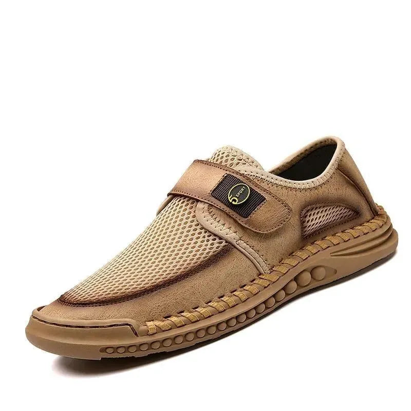 Men's Sneakers - Low-Top Men Sneakers Shoes - Slip-On Hook-Loop All-Season Shoes