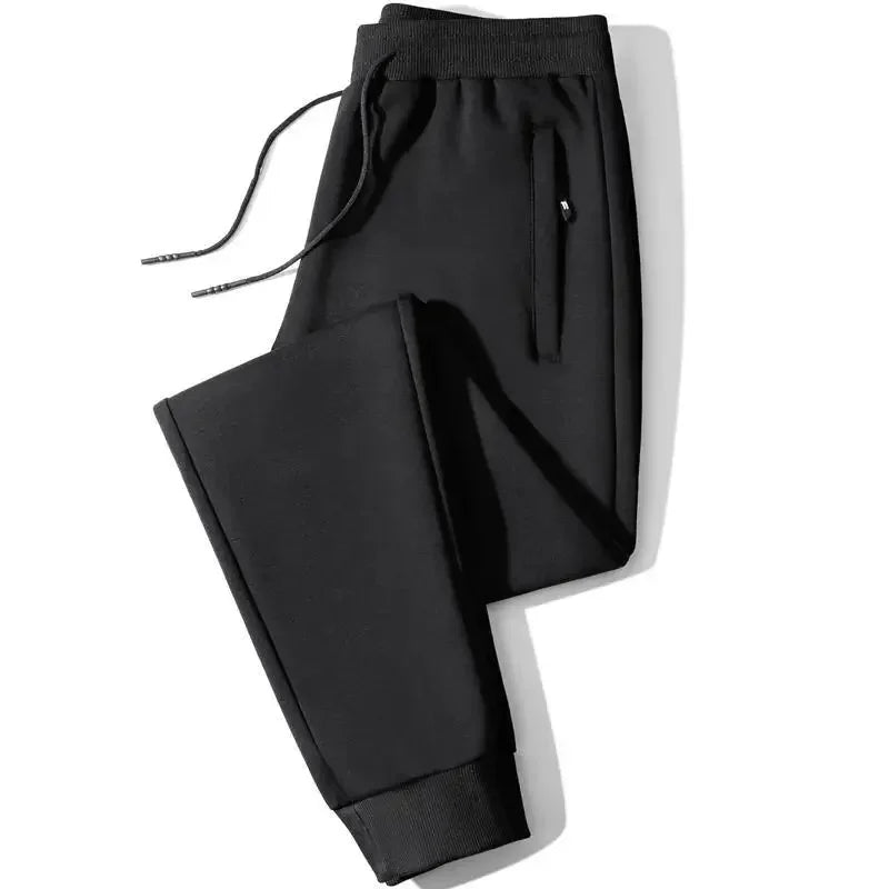 Sporty Men Jogger Pants - Mid Rise Elastic Waist