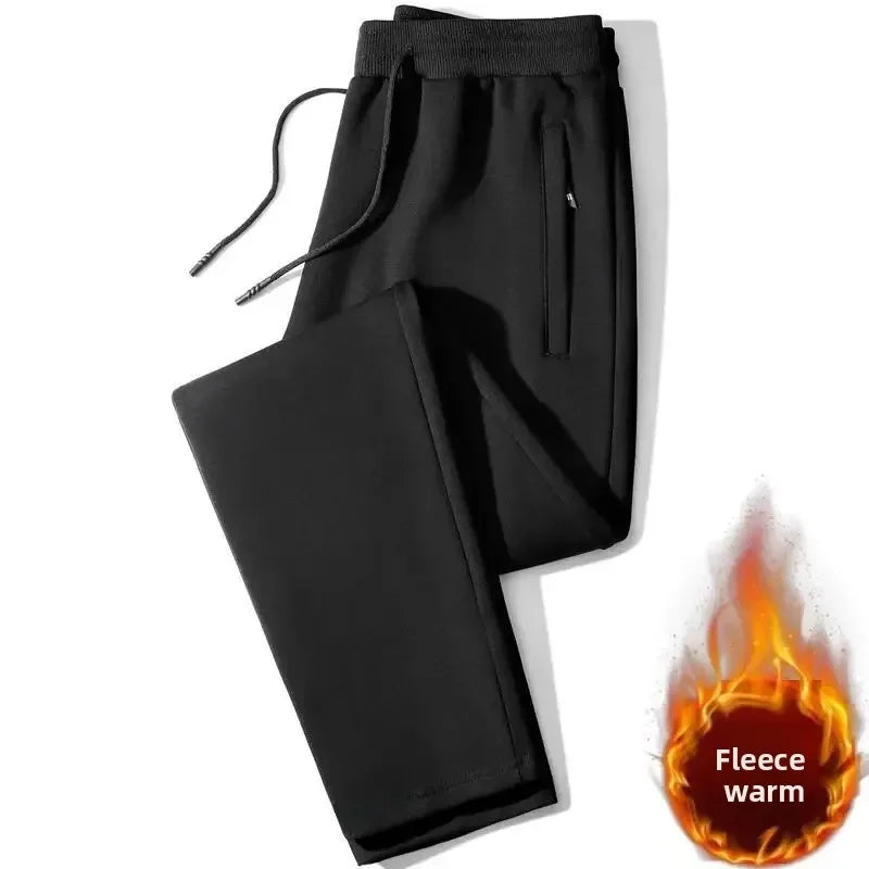 Sporty Men Jogger Sweatpants - Mid Rise Fleece Lined