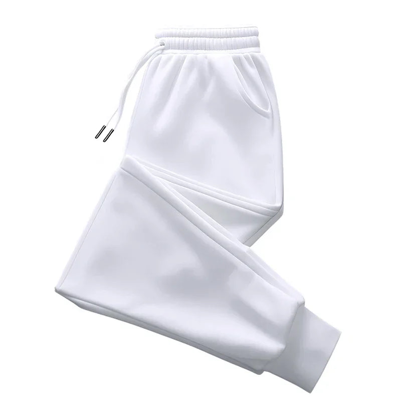 Sporty Casual Men Jogger Pants - Mid Rise Elastic Waistband