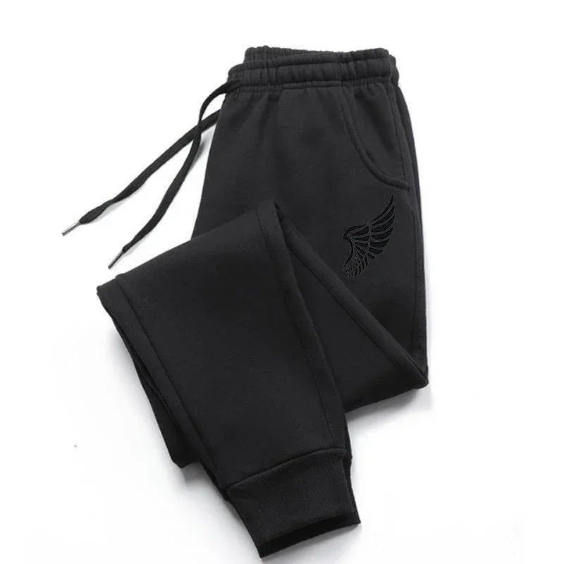 Sporty Casual Men Jogger Pants - Mid Rise Drawstring Tapered Fit