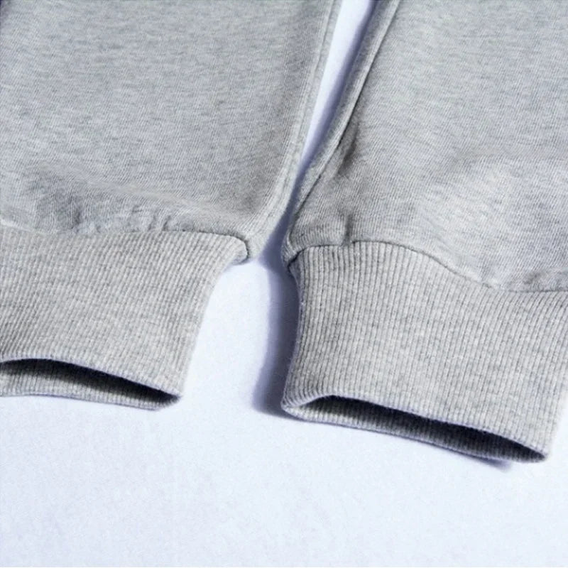 Sporty Men Jogger Pants - Mid-Rise Fleece-Lined
