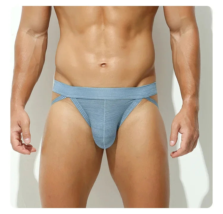 Sexy Underwear Men Briefs Low Waist Breathable Sexy Men's thong string Bikini Soft Underwear gay