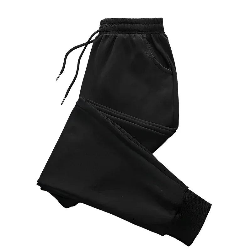 Sporty Casual Men Jogger Pants - Mid Rise Elastic Waistband