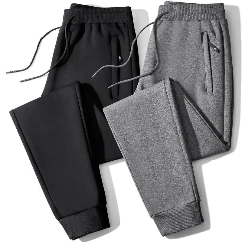 Relaxed Sporty Men Jogger Pants - Mid Rise Plus Size
