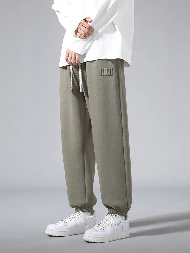 Sporty/Hip Hop/Relaxed Men Jogger Pants - Mid Rise Drawstring Tapered