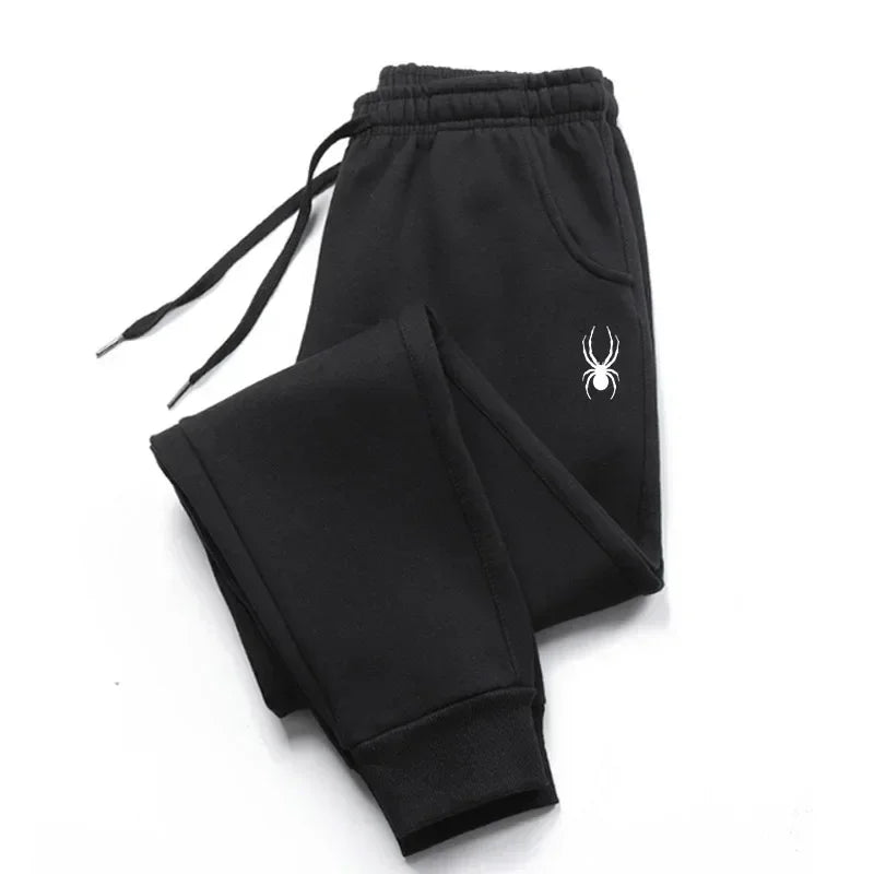 Sporty Men Jogger Pants - Mid-Rise Fleece-Lined