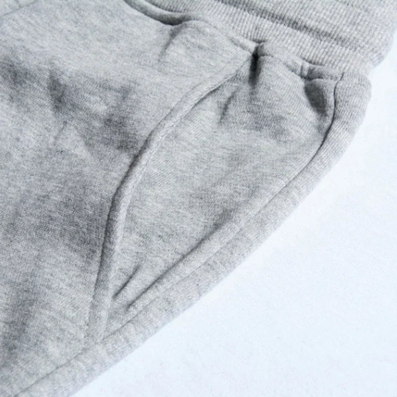 Sporty Men Jogger Pants - Mid-Rise Fleece-Lined
