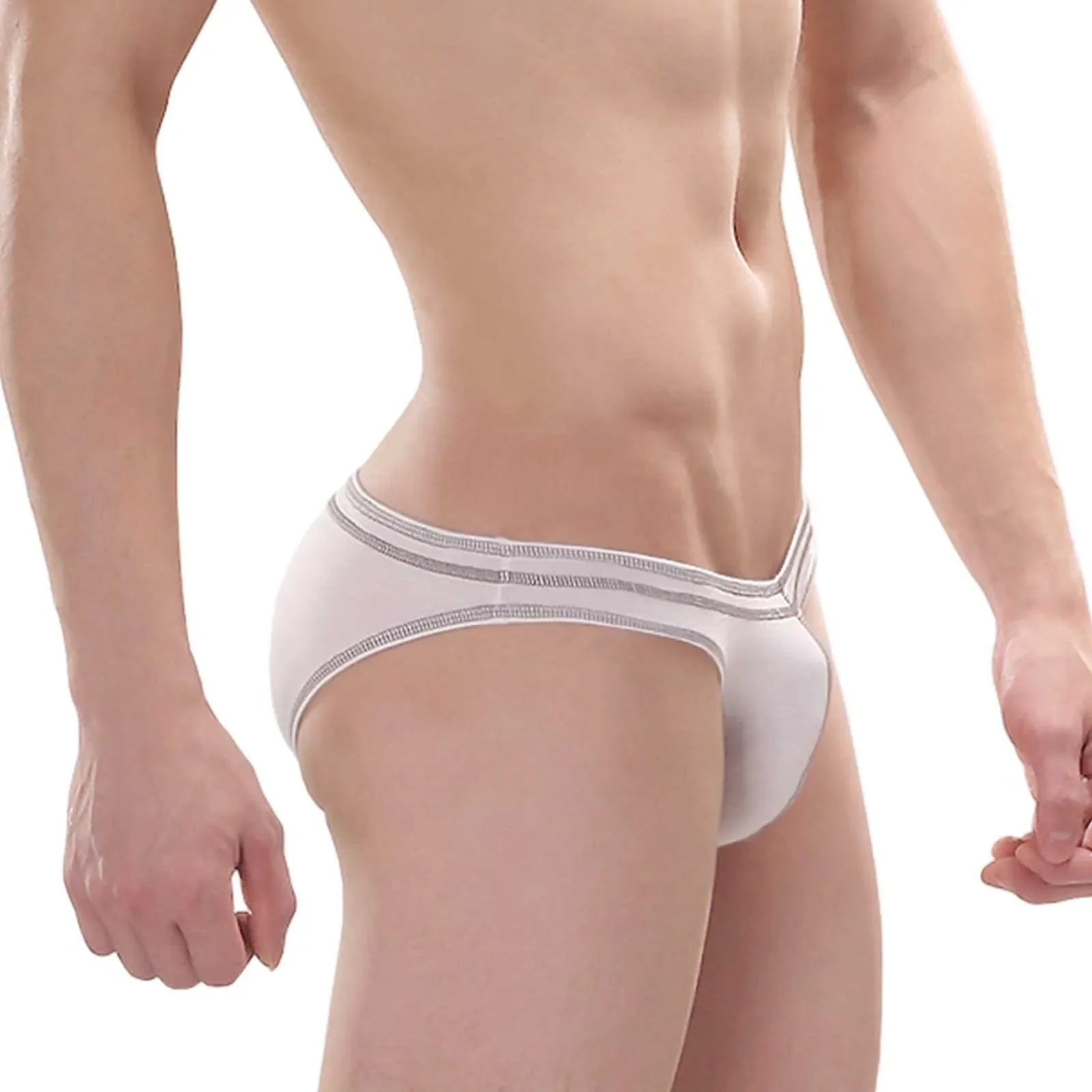 Summer Mens Sexy Underwear Sweat Absorbent Breathable Boxers Briefs Contrast Line Sports Panties For Boys