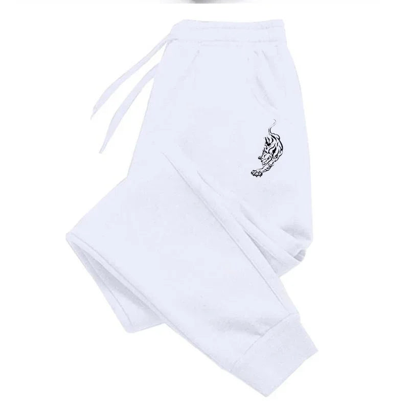 Casual Sporty Men Jogger Pants - Mid-Rise Warm Feel