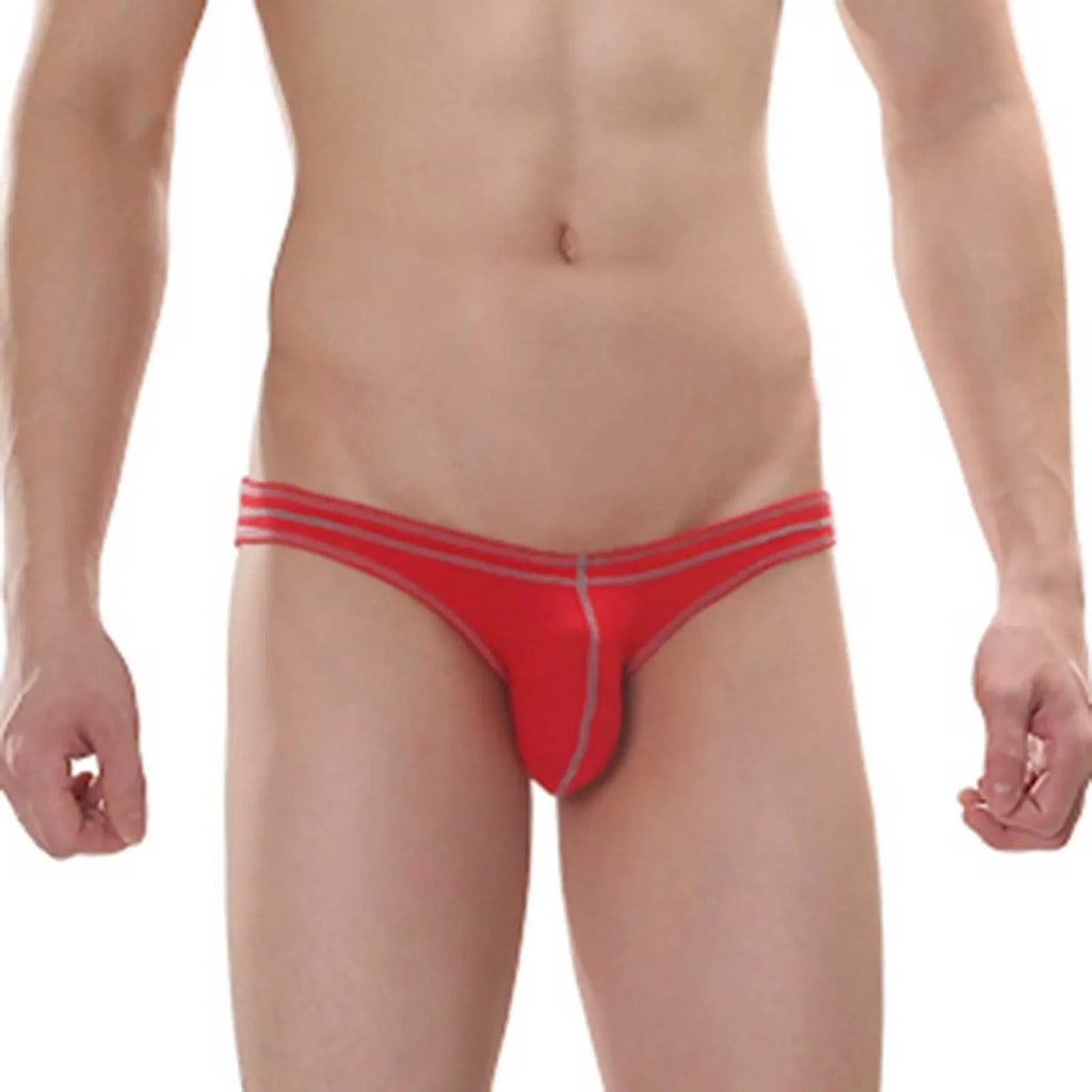 Summer Mens Sexy Underwear Sweat Absorbent Breathable Boxers Briefs Contrast Line Sports Panties For Boys