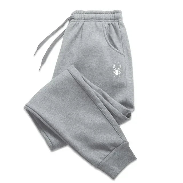 Sporty Men Jogger Pants - Mid-Rise Fleece-Lined
