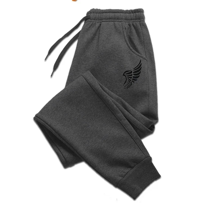Sporty Casual Men Jogger Pants - Mid Rise Drawstring Tapered Fit