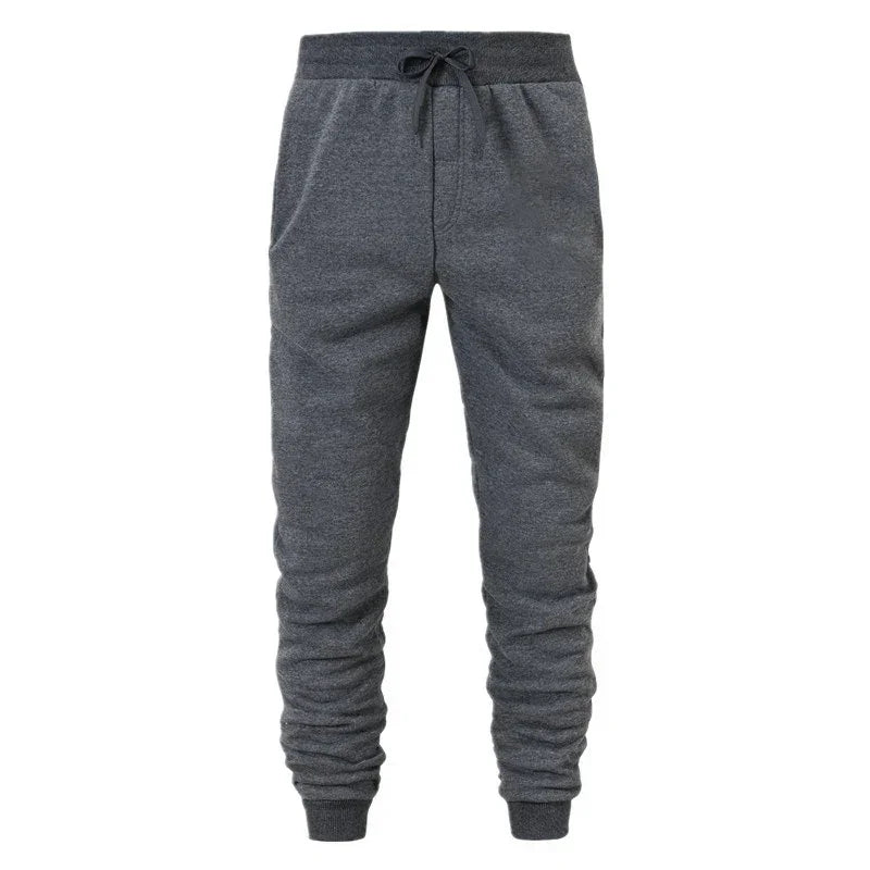 Sporty Casual Men Jogger Sweatpants - Mid Rise Drawstring Waist