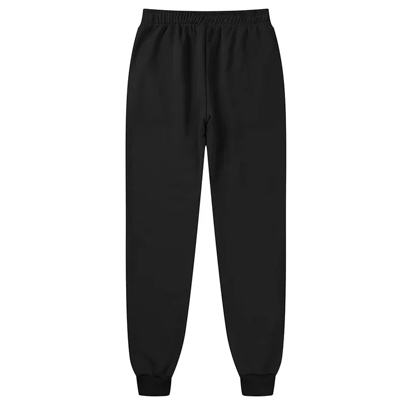 Streetwear Men Jogger Pants - Mid-Rise Drawstring Tapered Fit