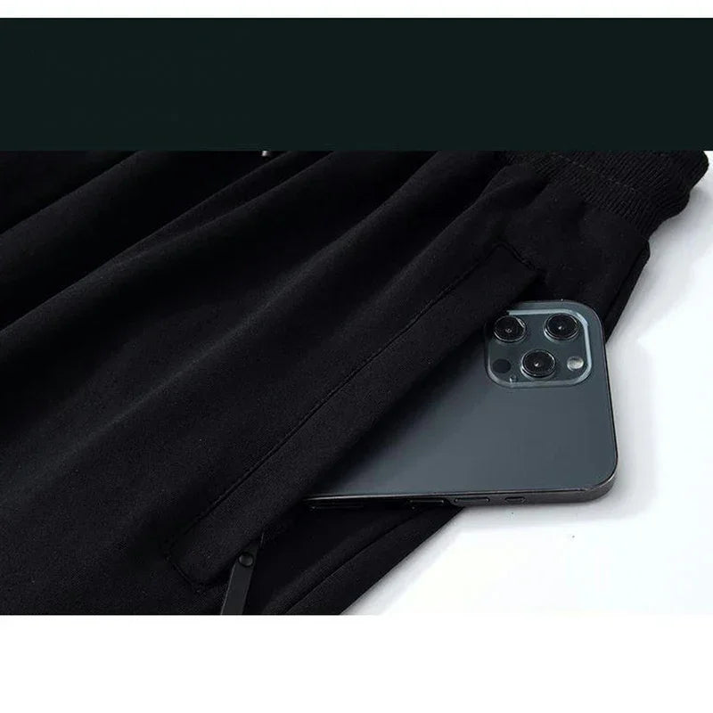 Sporty & Relaxed Men Jogger Pants - Mid Rise Drawstring