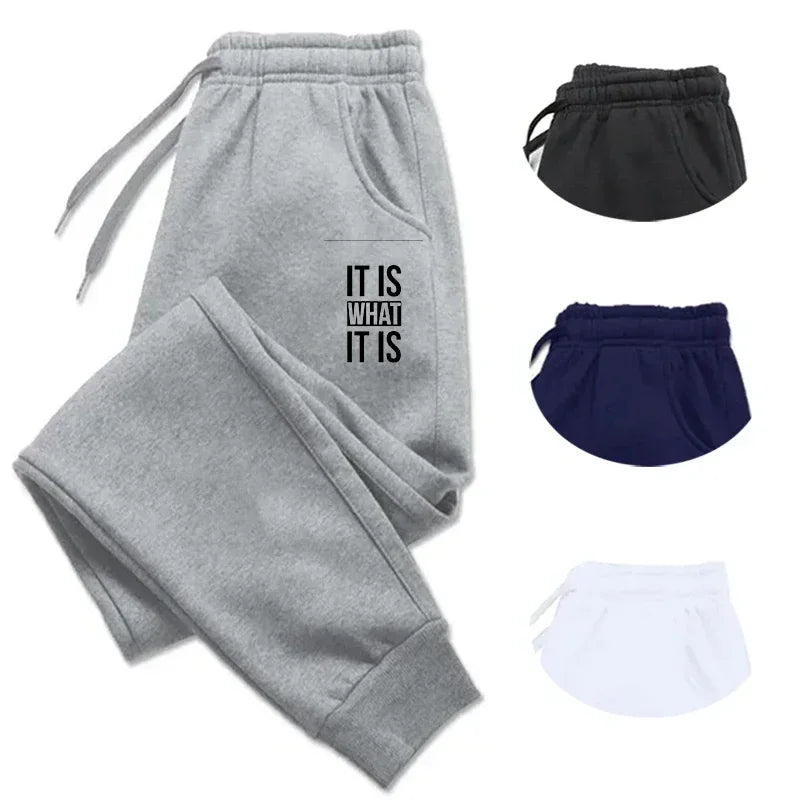 Streetwear Men Jogger Pants - Mid Rise Warm