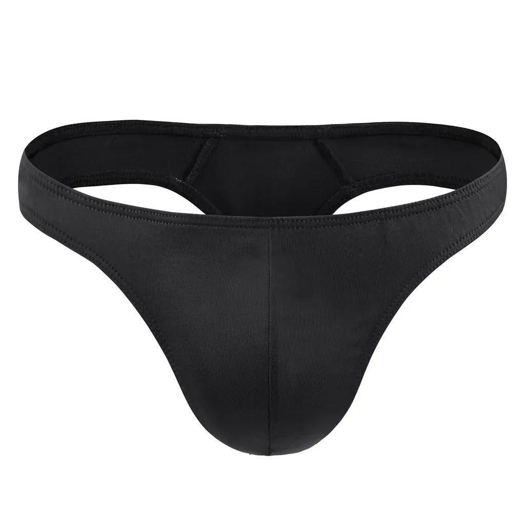 Men Underwear Enhance Shorts Gay Sexy U Convex Pouch G-String Bikini Minikini Tangas T-Back Thong Backless Breathable Underpants