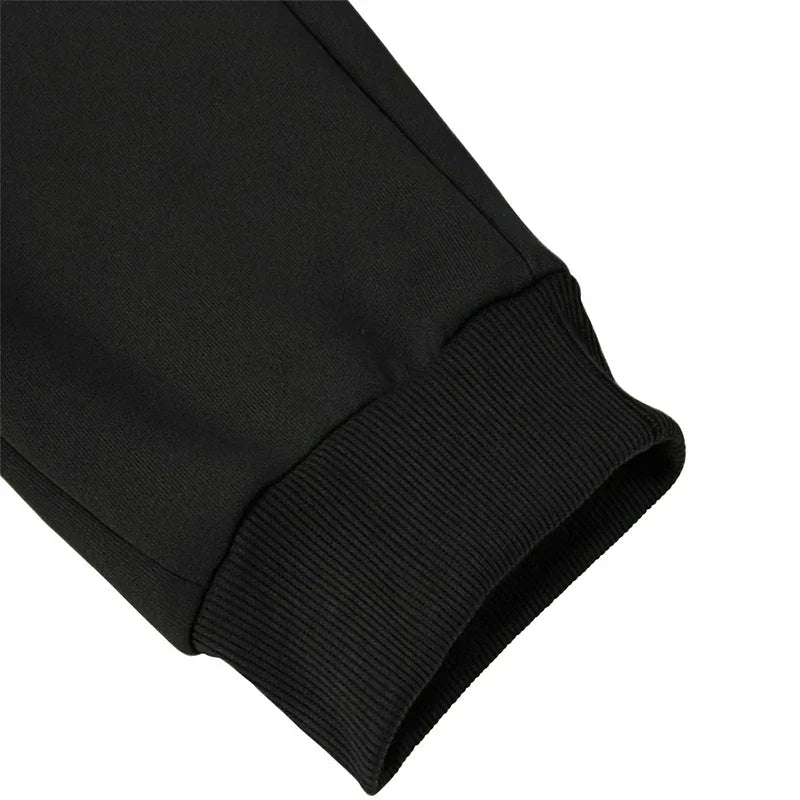 Streetwear Men Jogger Pants - Mid-Rise Drawstring Tapered Fit