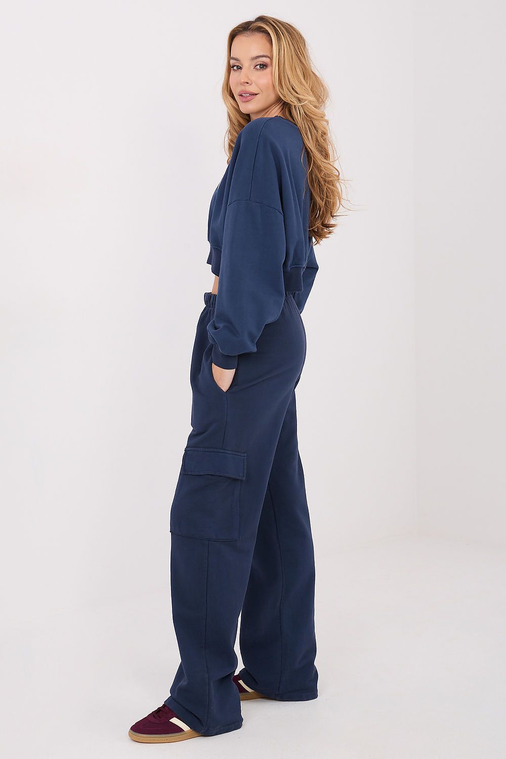 Women's Cotton Casual Sweatpants — Navy Blue