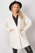 Women's Long Beige Wool Blend Coat