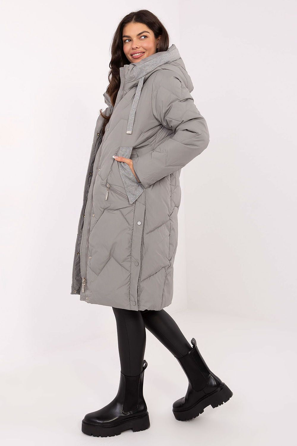 Women's Long Quilted Hooded Puffer Coat