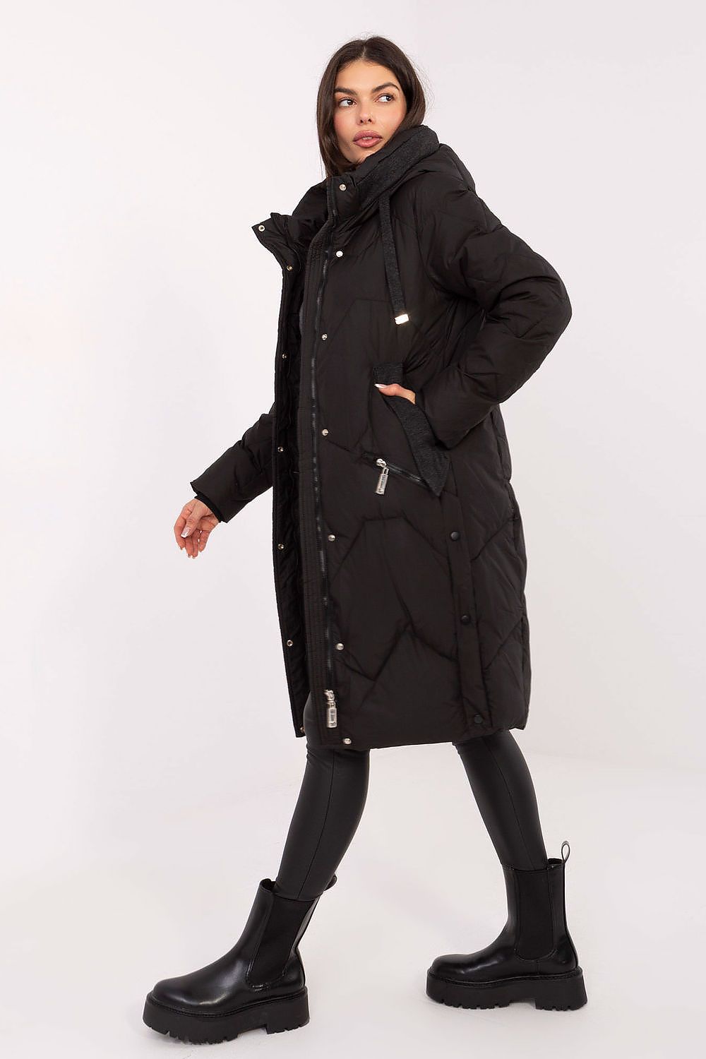 Women's Long Quilted Hooded Puffer Coat