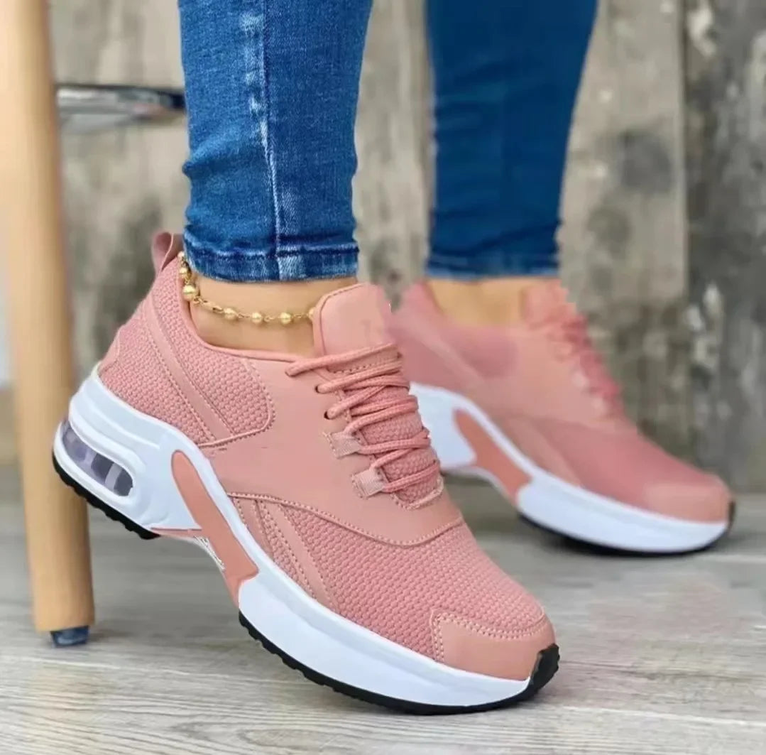Women's Sneakers - Low-Top Women Sneakers - Lace-Up Spring-Autumn Shoes