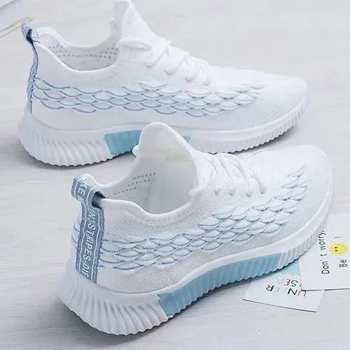 Women's Sneakers - Low-Top Women Sneakers - Lace-Up Spring-Summer Sneakers