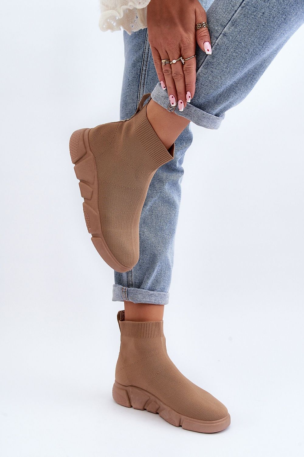 Women's Sneakers - Sock Women Slip-On Sneakers - Pull-On Elastic All-Season Shoes