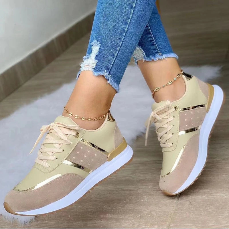 Women's Sneakers - Women Platform Sneakers - Lace-Up Spring-Autumn Shoes