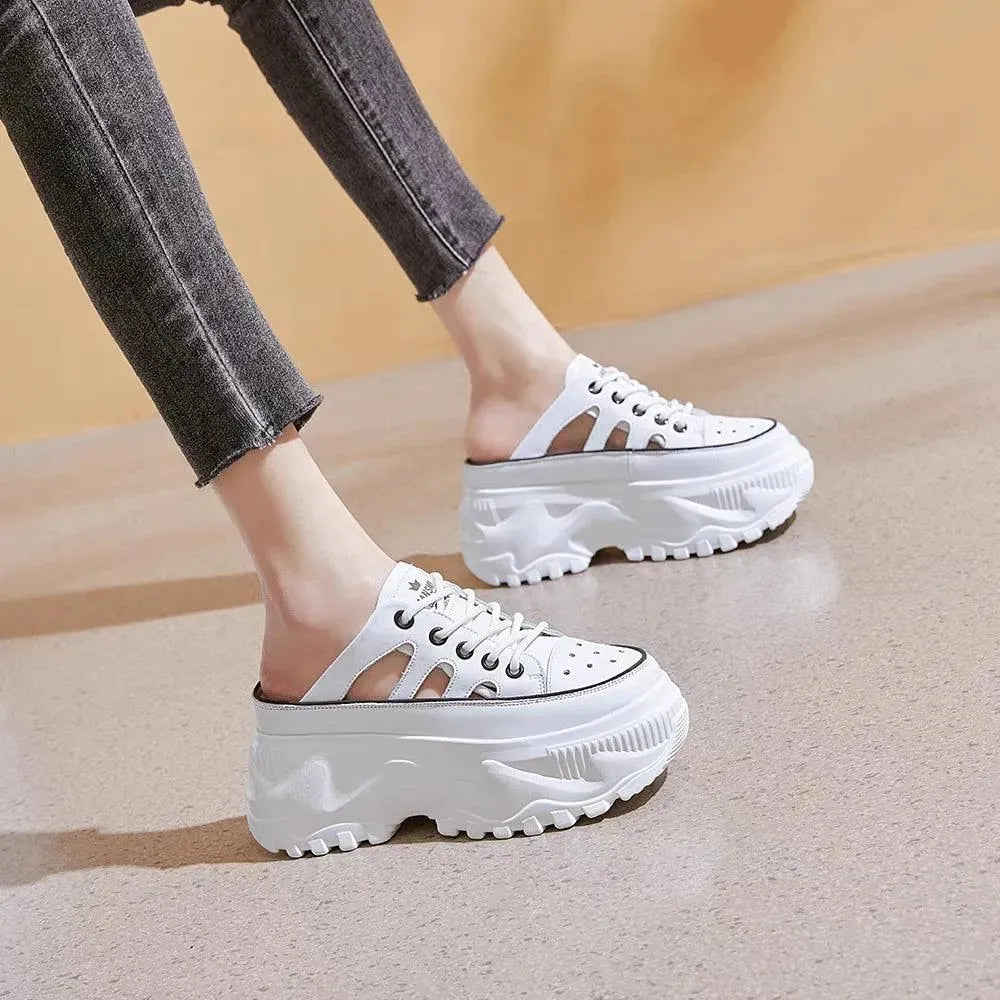 Women's Sneakers - Women Platform Wedge Sneakers- Lace-Up Slip-On All-Season Shoes
