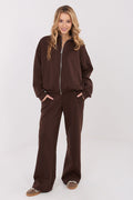 Women's Wide Leg Sweatpants — Brown