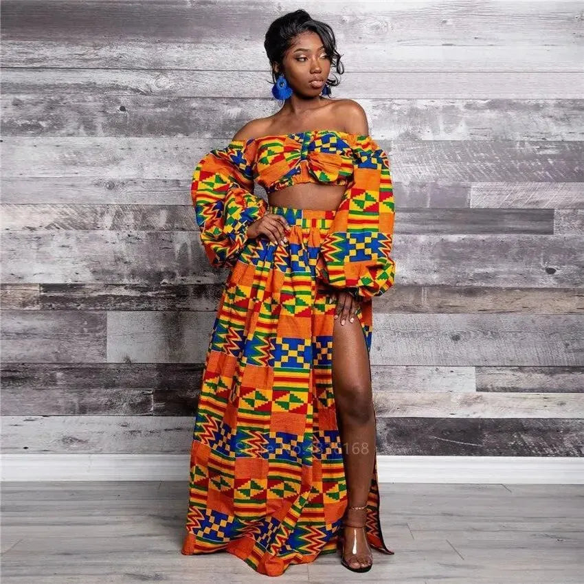 African Print Maxi Skirt - Skirt - LeStyleParfait