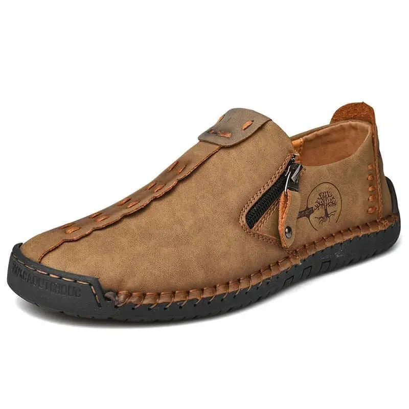 Alcot Zip-Up Casual Leather Shoes - Casual Shoes - LeStyleParfait