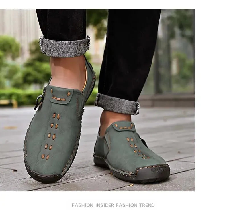 Alcot Zip-Up Casual Leather Shoes - Casual Shoes - LeStyleParfait