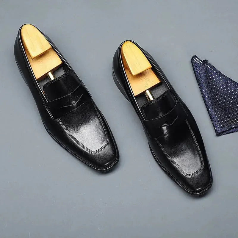 Alfredo Leather Penny Loafer Shoes For Men - Loafer Shoes - LeStyleParfait