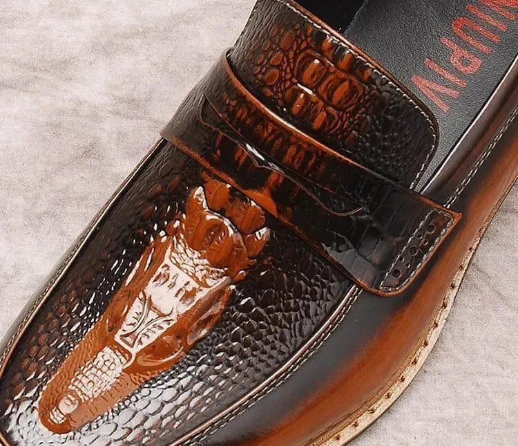 Angelo Leather Penny Loafers For Men - Loafer Shoes - LeStyleParfait