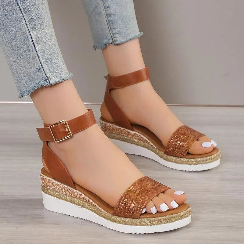 Ankle Strap Wedge Sandals - Wedge Shoes - LeStyleParfait