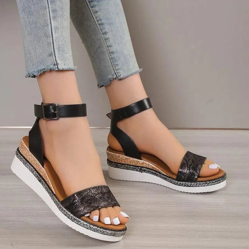 Ankle Strap Wedge Sandals - Wedge Shoes - LeStyleParfait